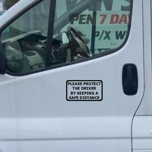 Please protect the driver van truck door cab decal - Pade Designs